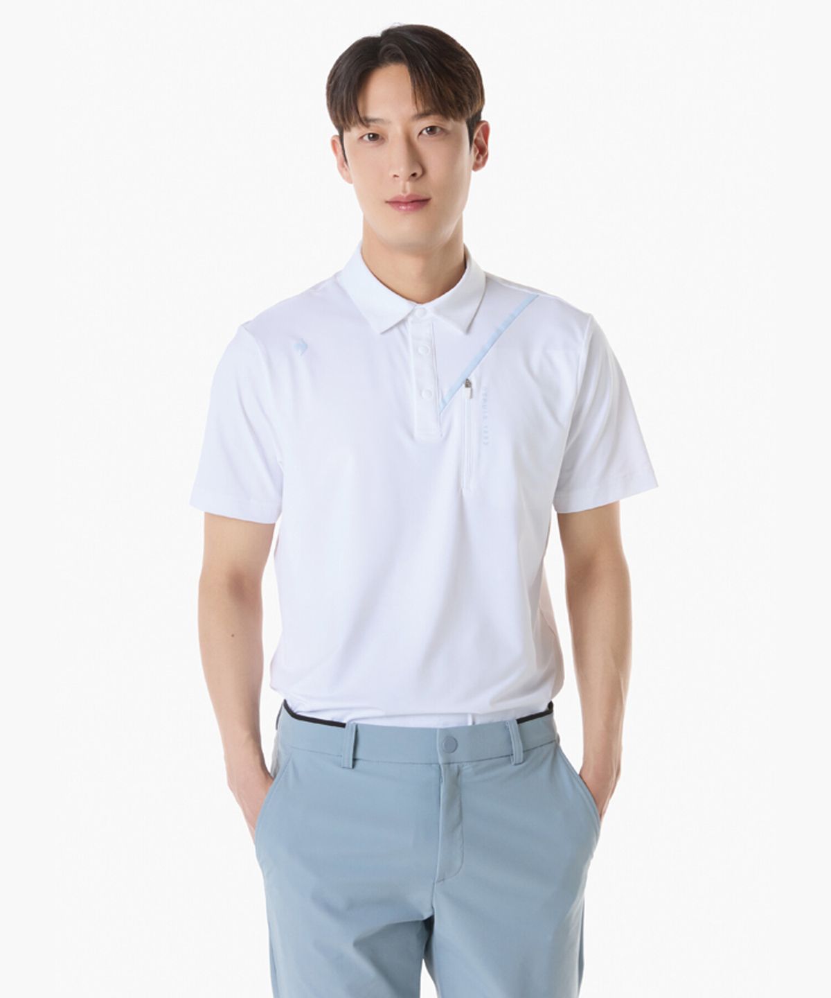 르꼬끄 골프(LECOQ GOLF) 남성 이태리 소재 쿨링 반팔 티셔츠 (GQ121MTS32)