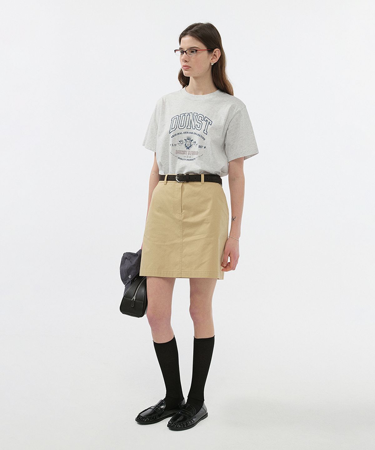 던스트(DUNST) A-LINE MINI SKIRT_UDSK5B227_BEIGE