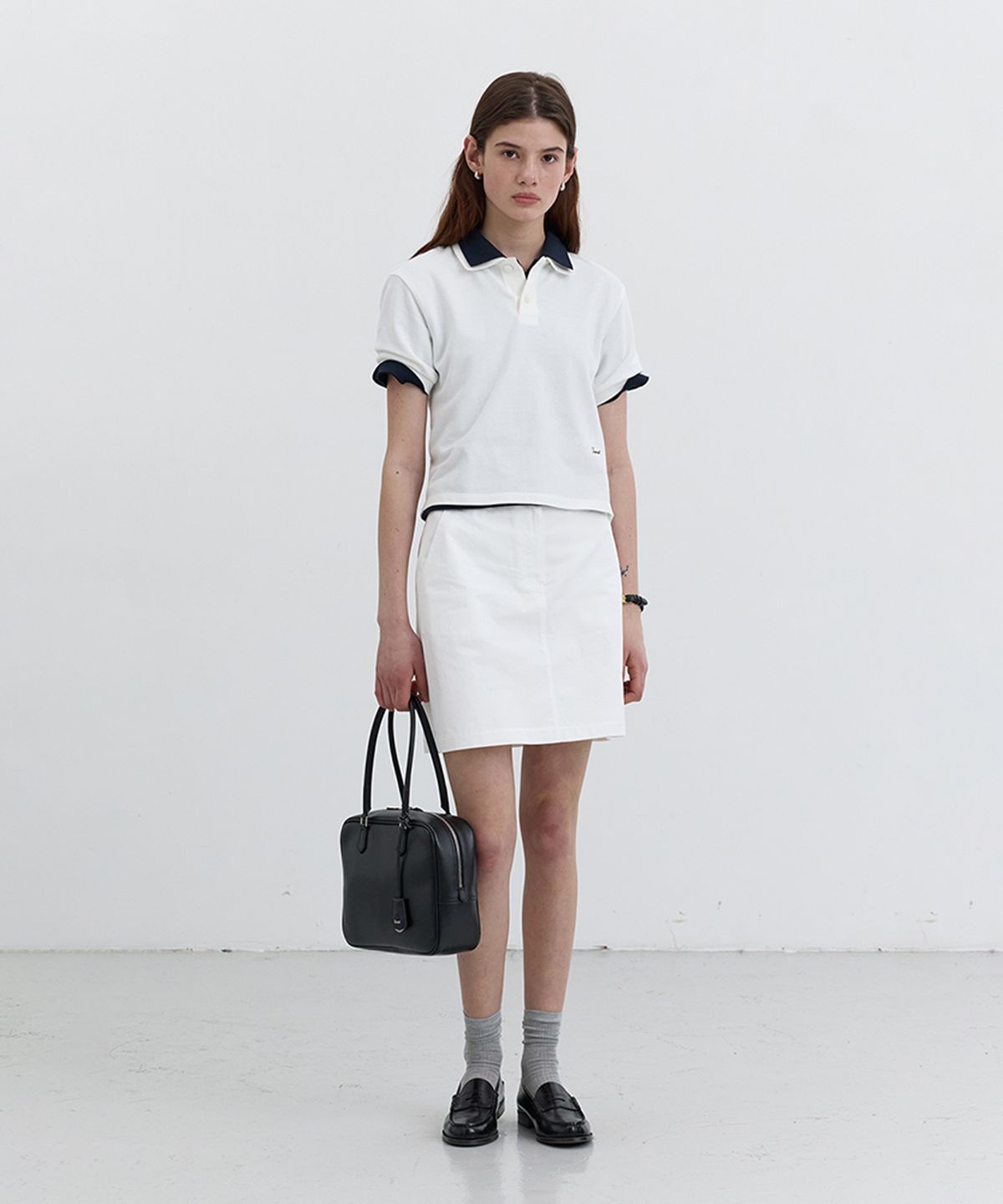 던스트(DUNST) A-LINE MINI SKIRT_UDSK5B227_WHITE