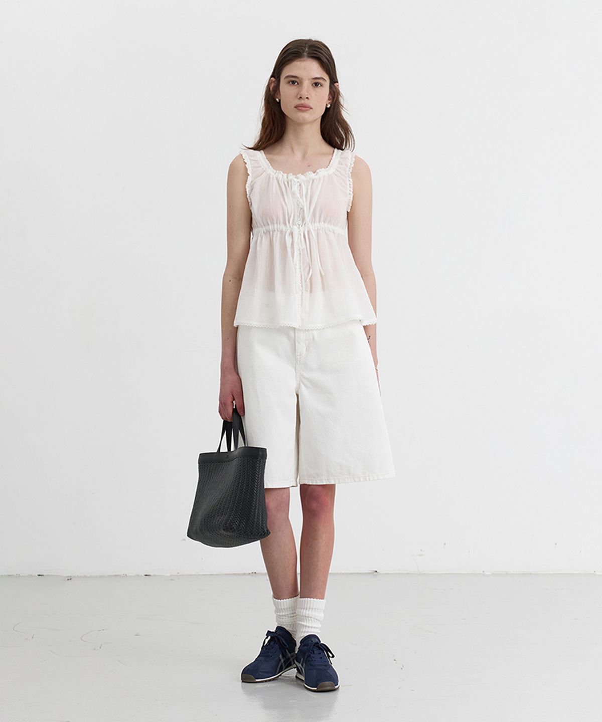 던스트(DUNST) BERMUDA DENIM SHORTS_UDPA5B236_WHITE