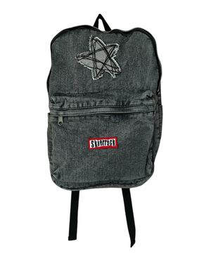 Doodle Star Denim Backpack ((black))