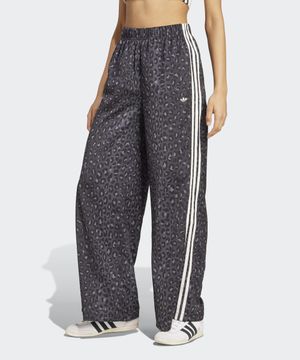 와이드 레그 새틴 팬츠 - 레오파드:차콜 / KA2667