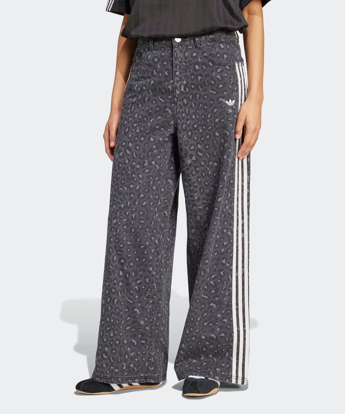 아디다스(ADIDAS) 데님 루즈 팬츠 - 레오파드:차콜 / KA2679