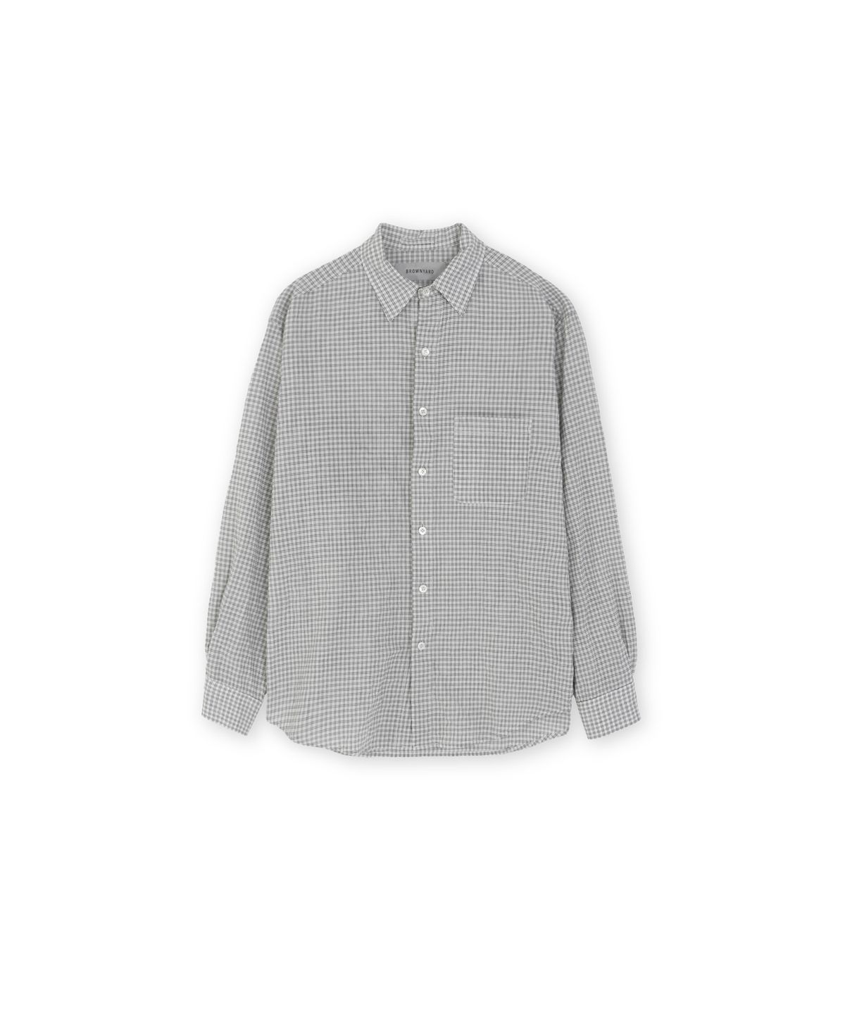 브라운야드(BROWNYARD) 스테디 셔츠, 아이보리 체크