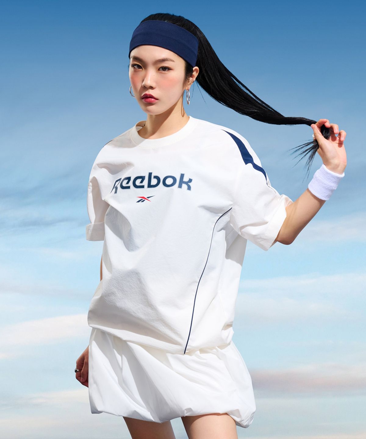 리복(REEBOK) 일립스 반팔 피스테 - 화이트