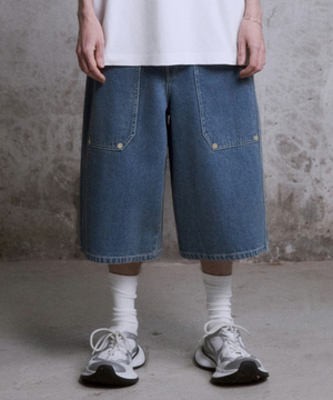 Carpenter Denim Bermuda Pants (Bleach Blue)