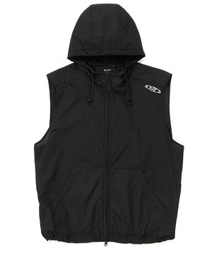 UTILITY NYLON HOOD VEST BLACK