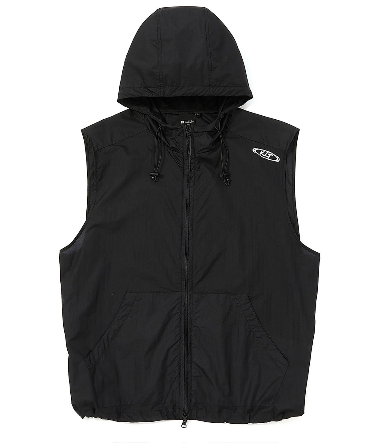 쿨트(KULTE) UTILITY NYLON HOOD VEST BLACK