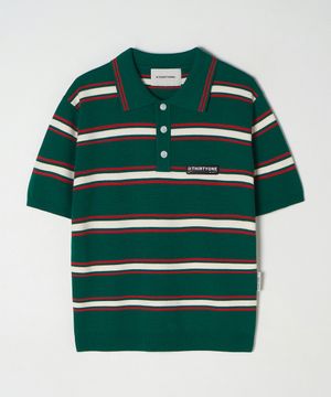 (WOMAN) Multi Stripe Sweater (Forest Green)