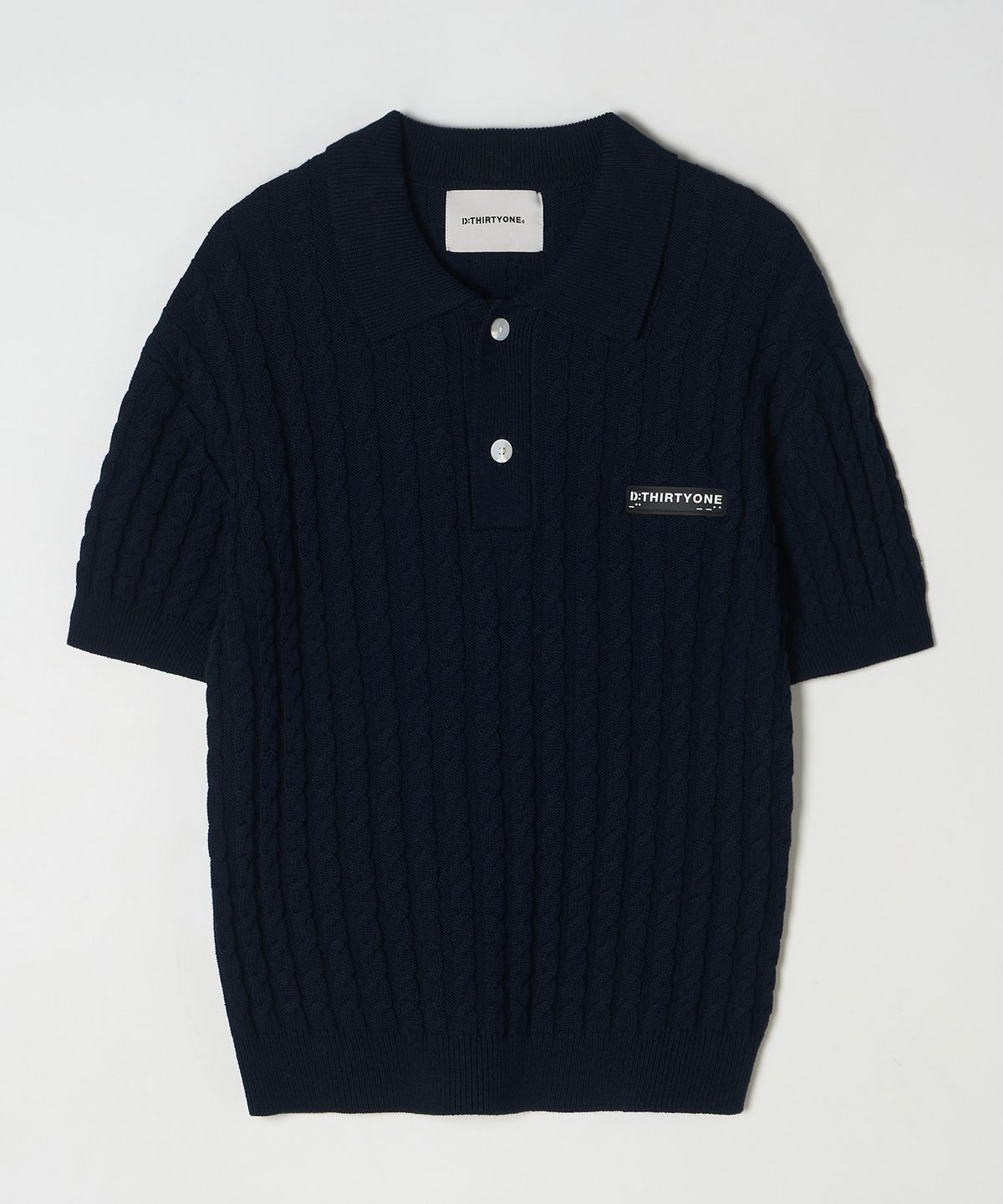 디써티원(DTHIRTYONE) (WOMAN) Hard Twist Cable Sweater (Dark Navy)