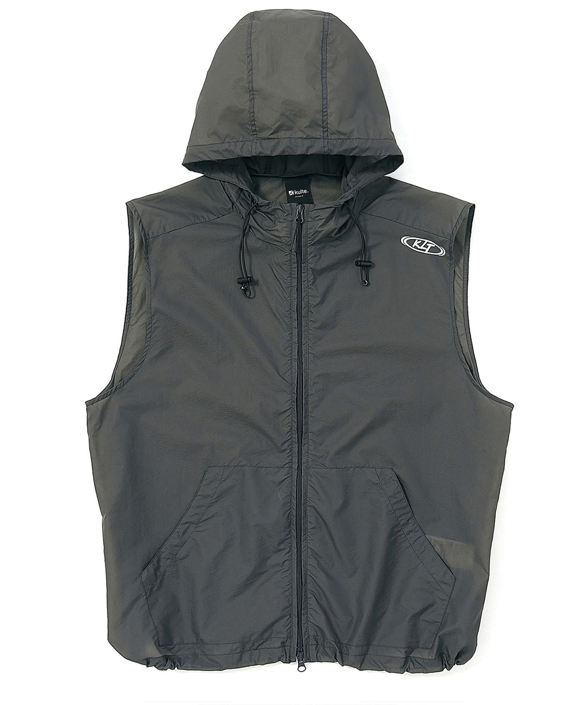 쿨트(KULTE) UTILITY NYLON HOOD VEST GREY