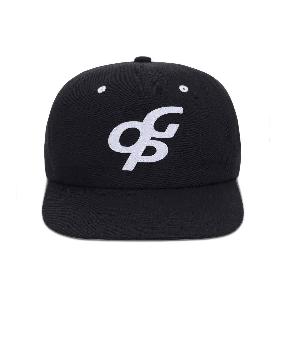 그램 아운스 파운드(GRAM OUNCE POUND) GOP Felt Applique 5-Panel Cap_Black