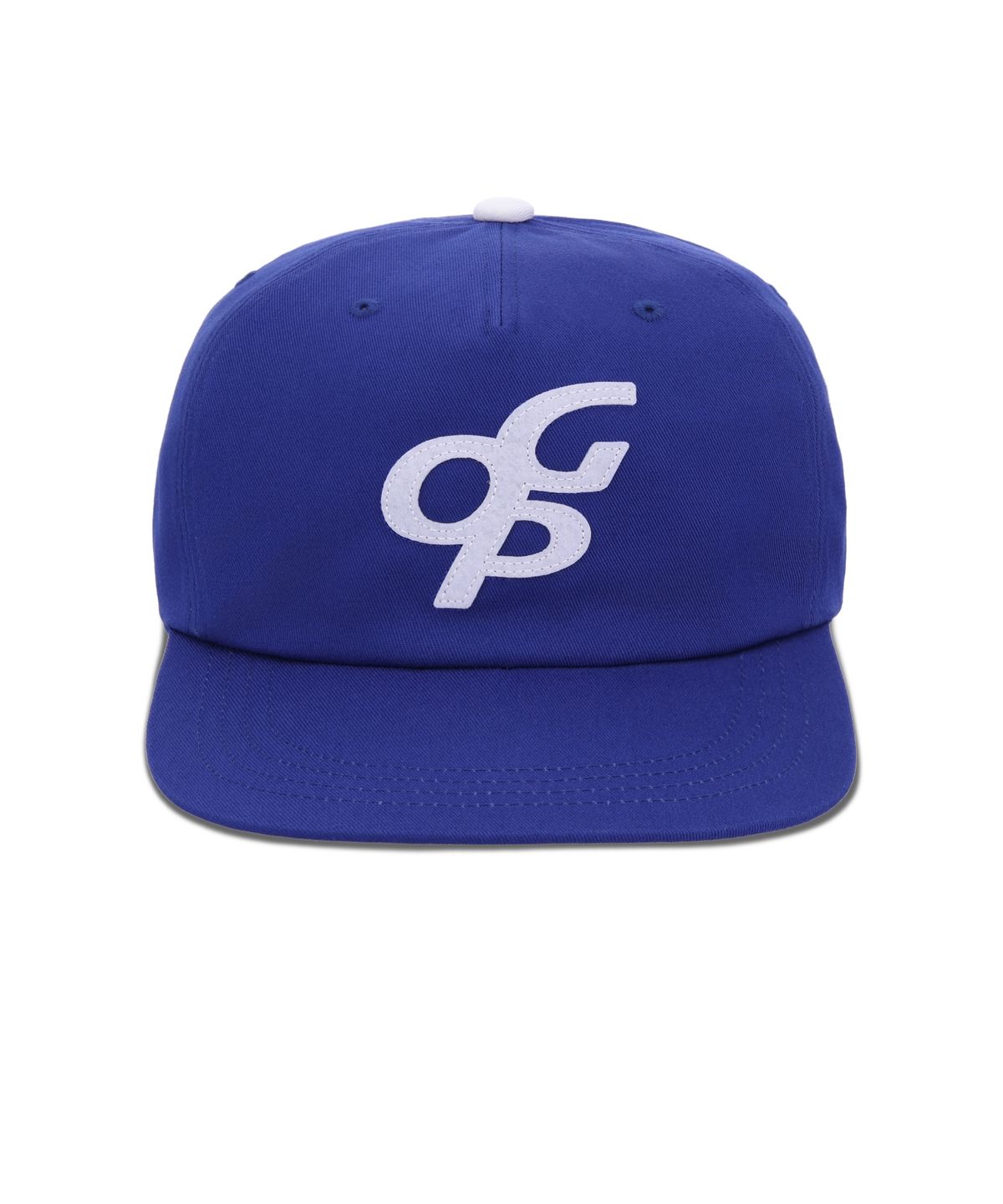 그램 아운스 파운드(GRAM OUNCE POUND) GOP Felt Applique 5-Panel Cap_Blue