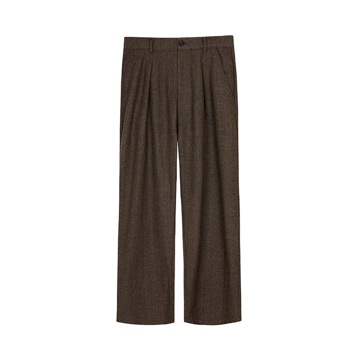 올롤로(OLOLO) Pleated Trouser - Brown
