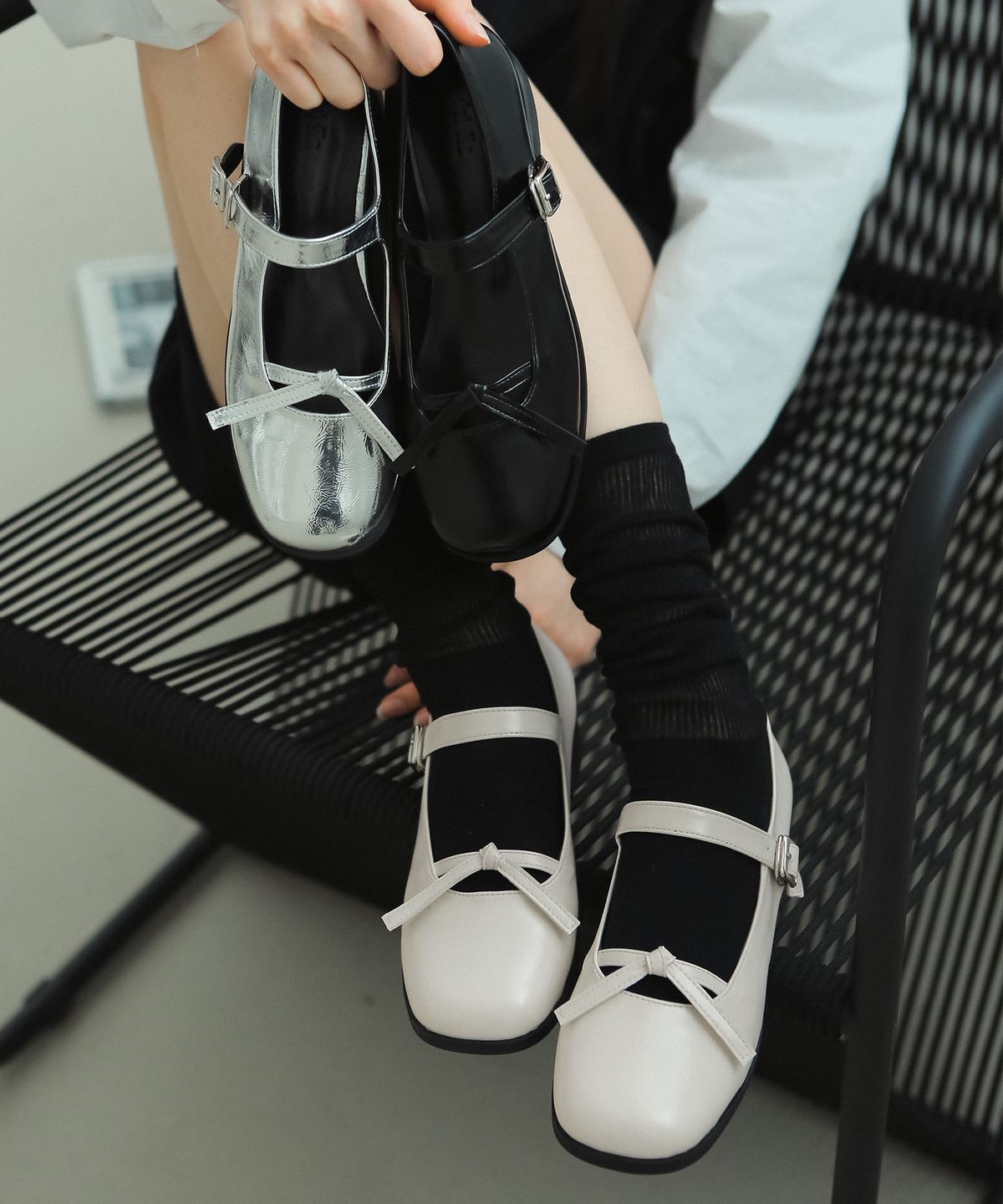프리플라(FRI FLA) ljh7041 knot maryjane flat _ 3colors