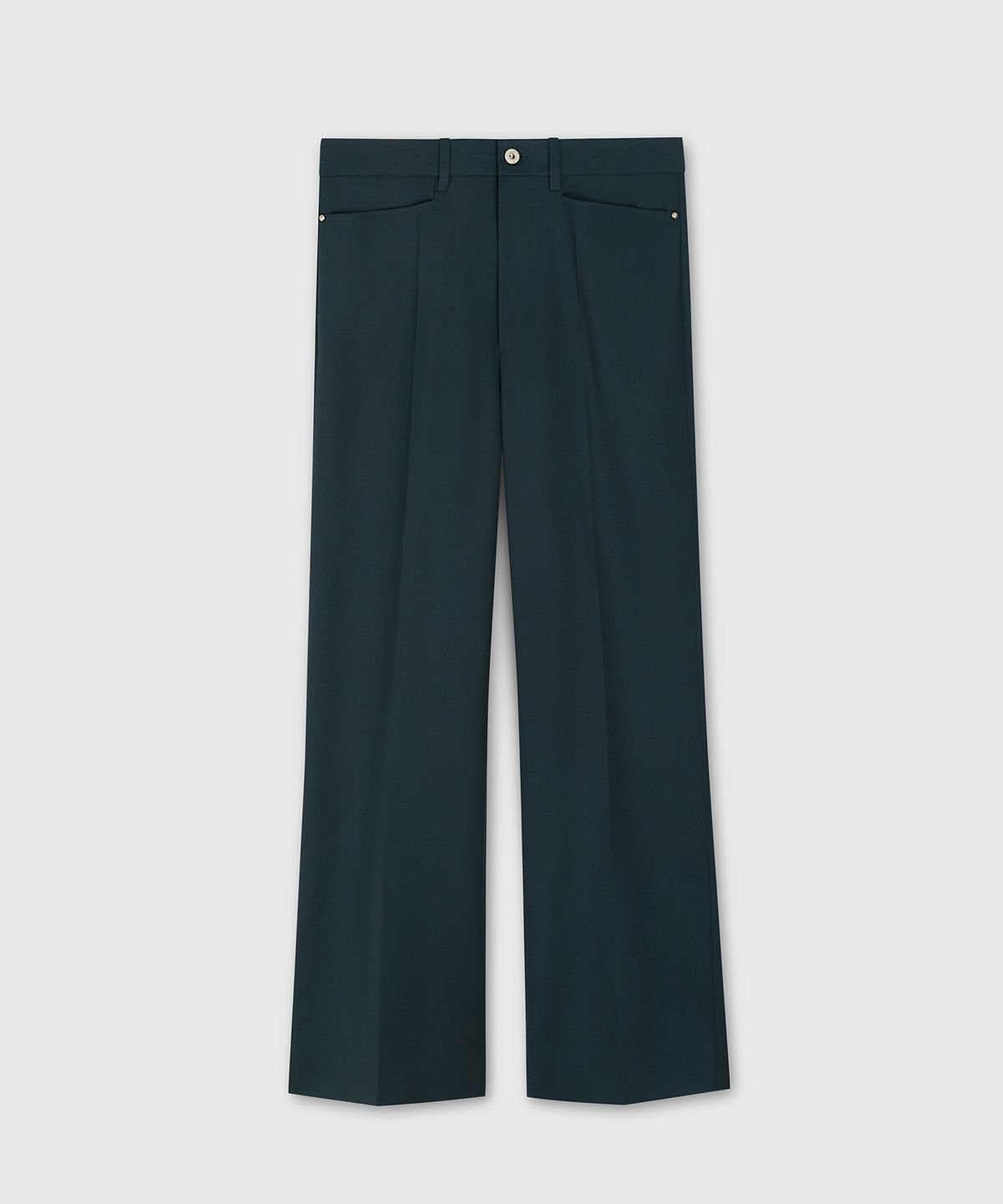 타일레(TAILLE) RETRO BELL TROUSERS TEAL BLUE