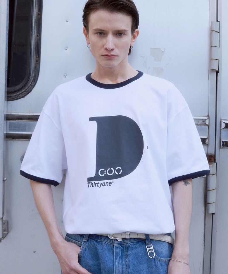 D: Logo Ringer T-Shirt (White)