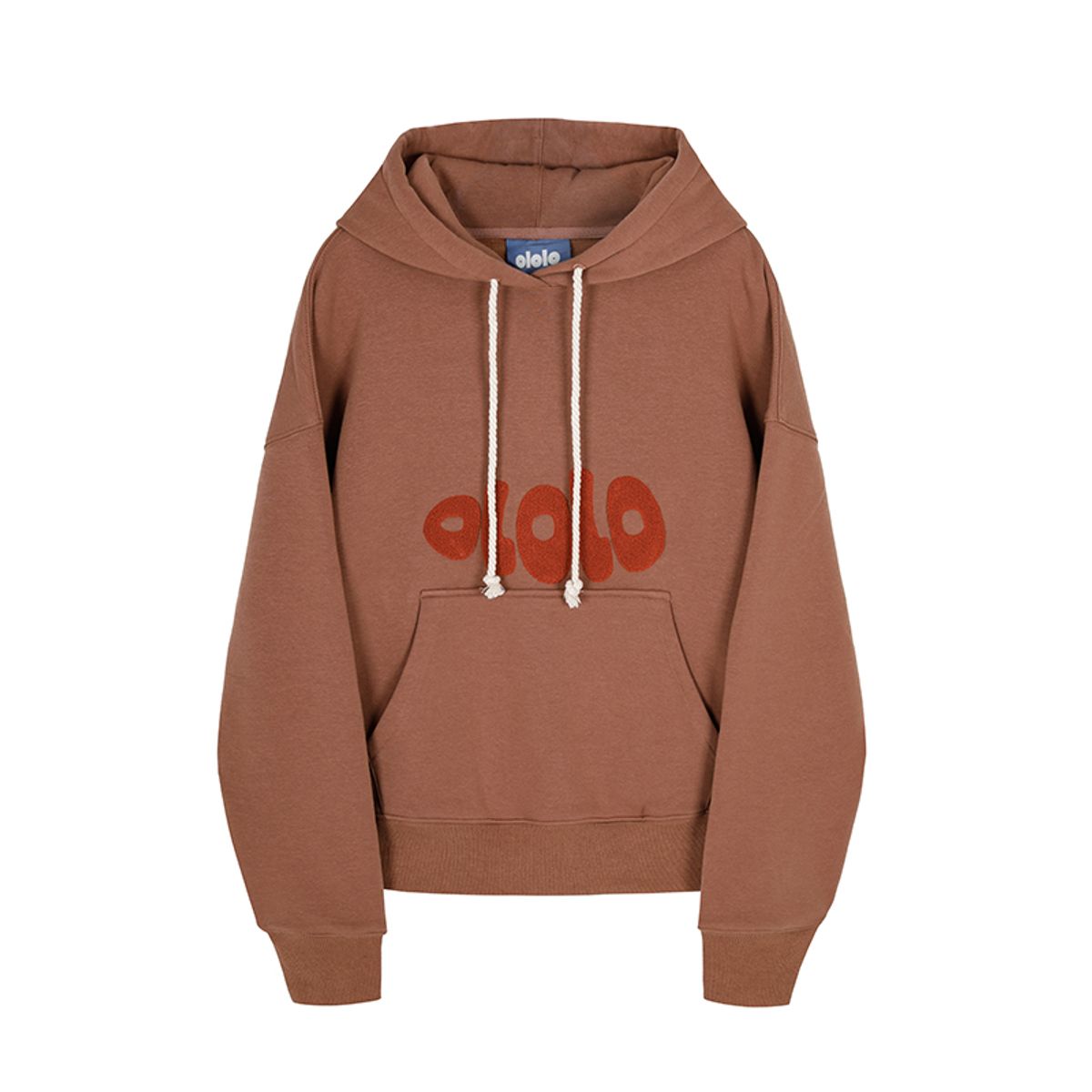 올롤로(OLOLO) Super Cozy Logo Hoodie - Brick
