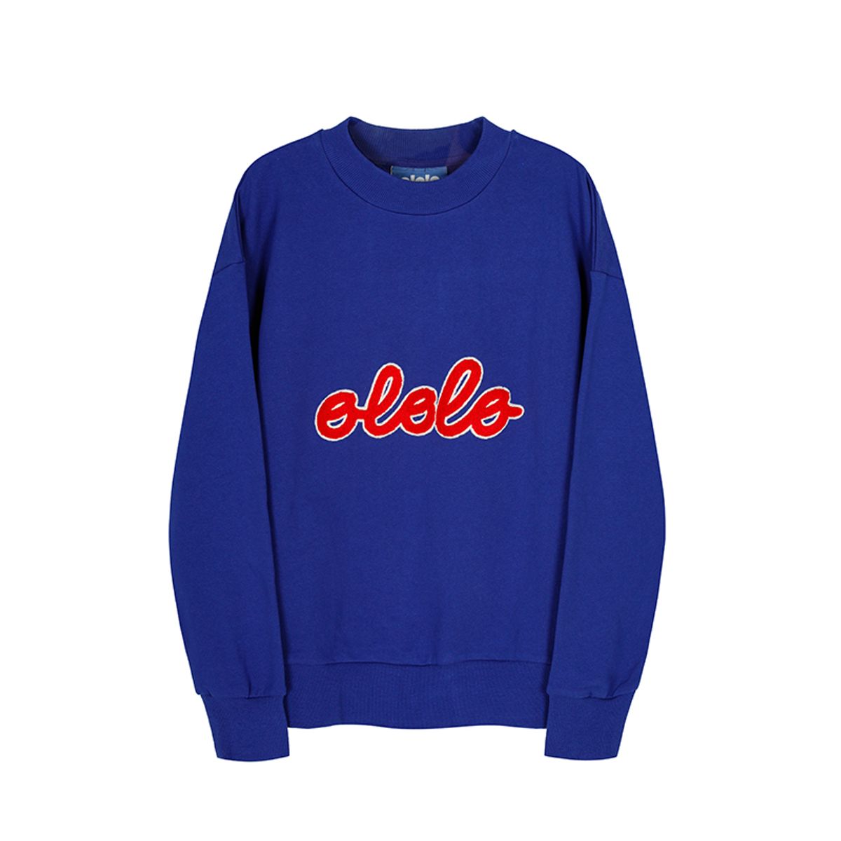 올롤로(OLOLO) Cursive Logo Sweatshirt - Blue