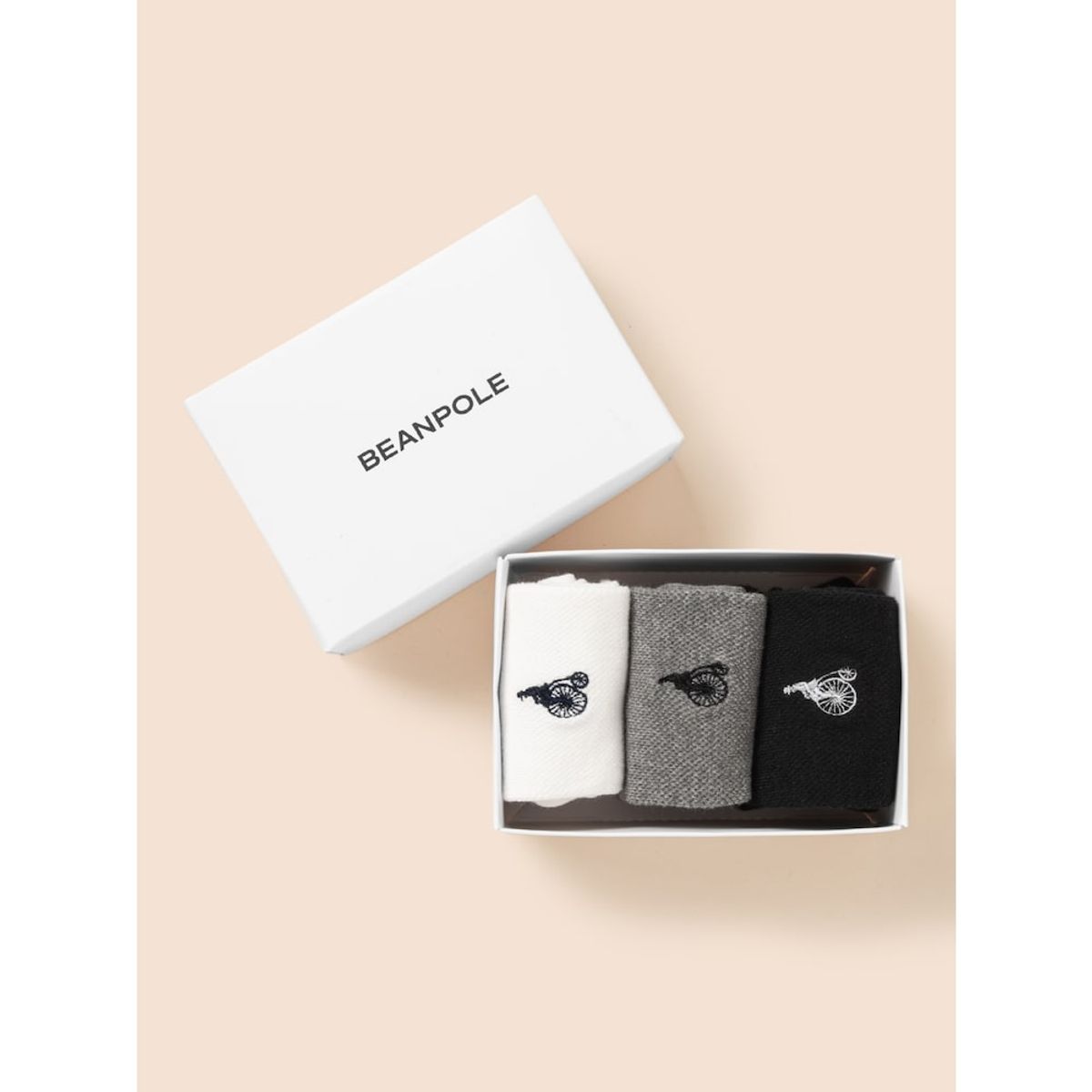 빈폴 키즈(BEANPOLE KIDS) 베이직 여름 양말 3족 SET  화이트 (BI53KTU021)