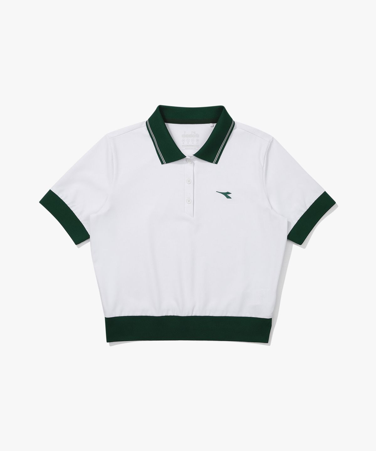 디아도라(diadora) 테니스 카라 반팔 티셔츠 우먼 WHITE