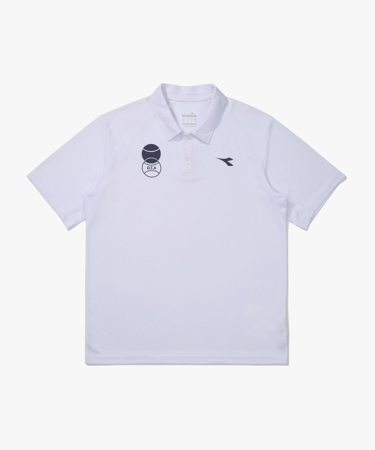 디아도라(diadora) 테크니컬 윙 테니스 카라 반팔 티셔츠 WHITE