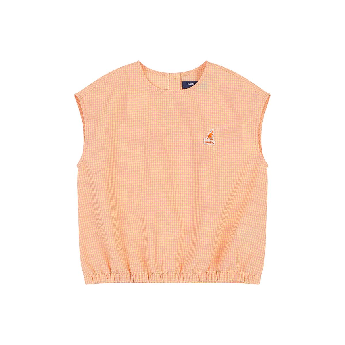 캉골키즈(KANGOL KIDS) 체크 패턴 블라우스 RB 2105 옐로우