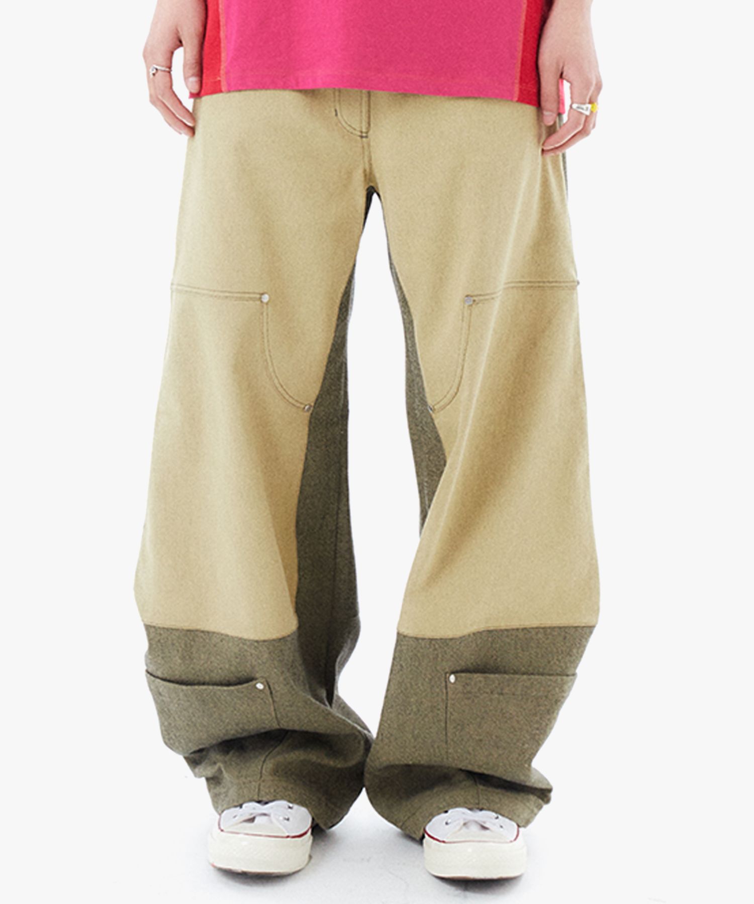 MUSINSA HALOMINIUM Hem Pocket Jeans Sand