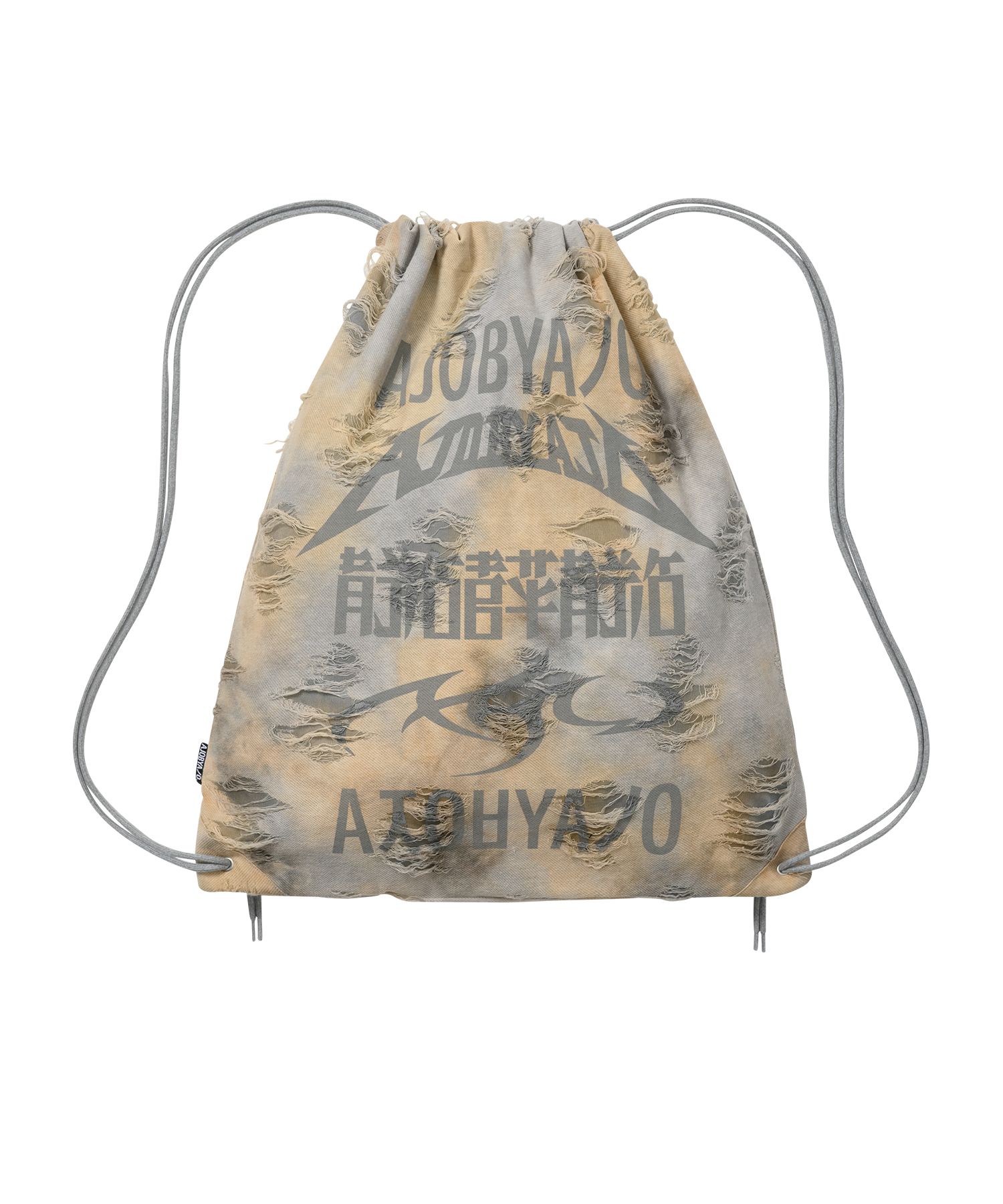 【AJO AJOBYAJO】25SS★ Five AJO Logos Damaged Drawstring Bag MUSINSA | AJOBYAJO Five AJO Logos Damaged Drawstring Bag [BEIGE]