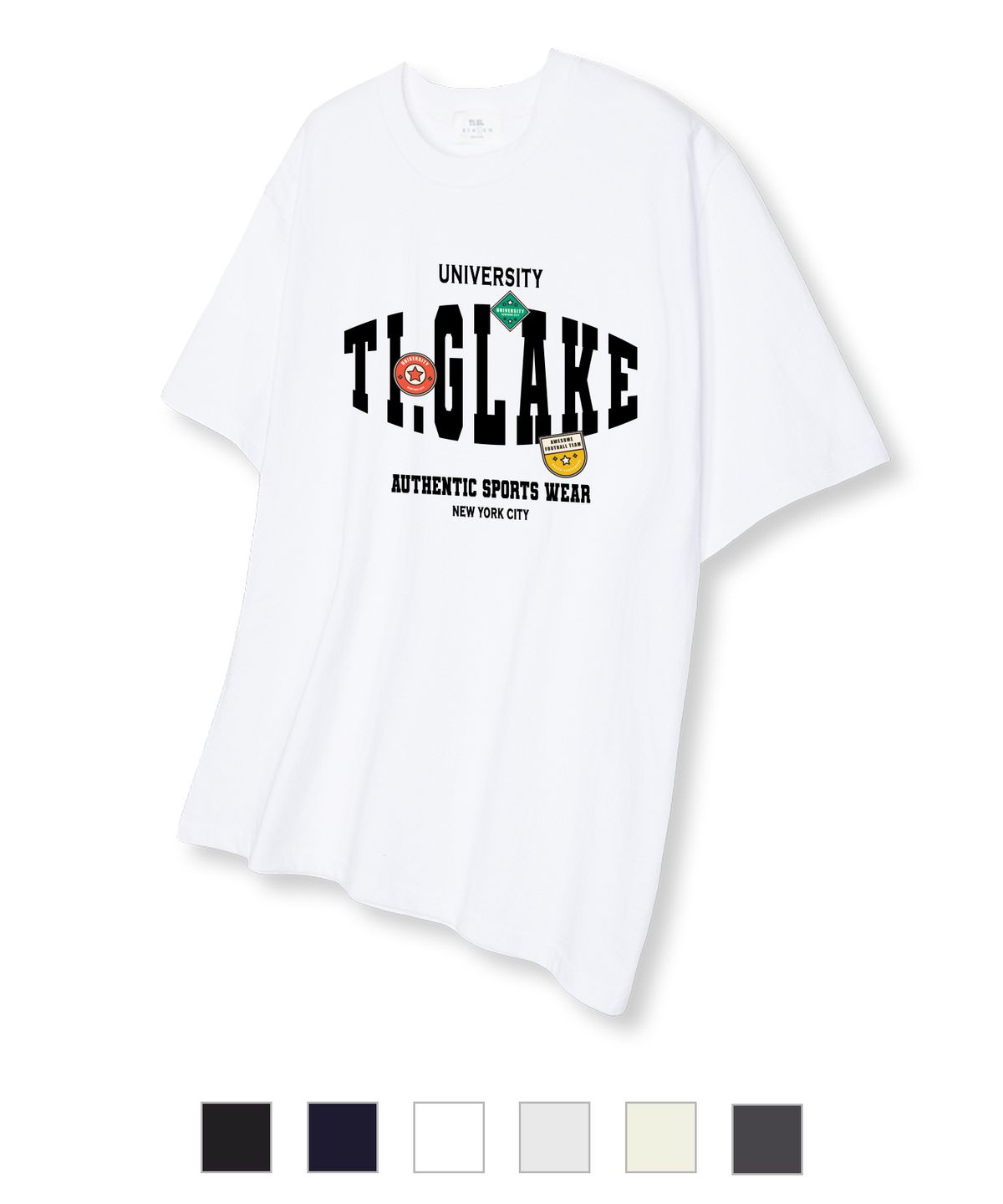 티글레이크(TI.GLAKE) 패치로고 반팔 티셔츠_6color