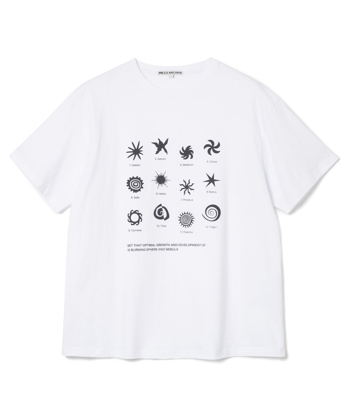 밀로 아카이브(MILLO ARCHIVE) 스크롤 스퀘어 티셔츠 [화이트]