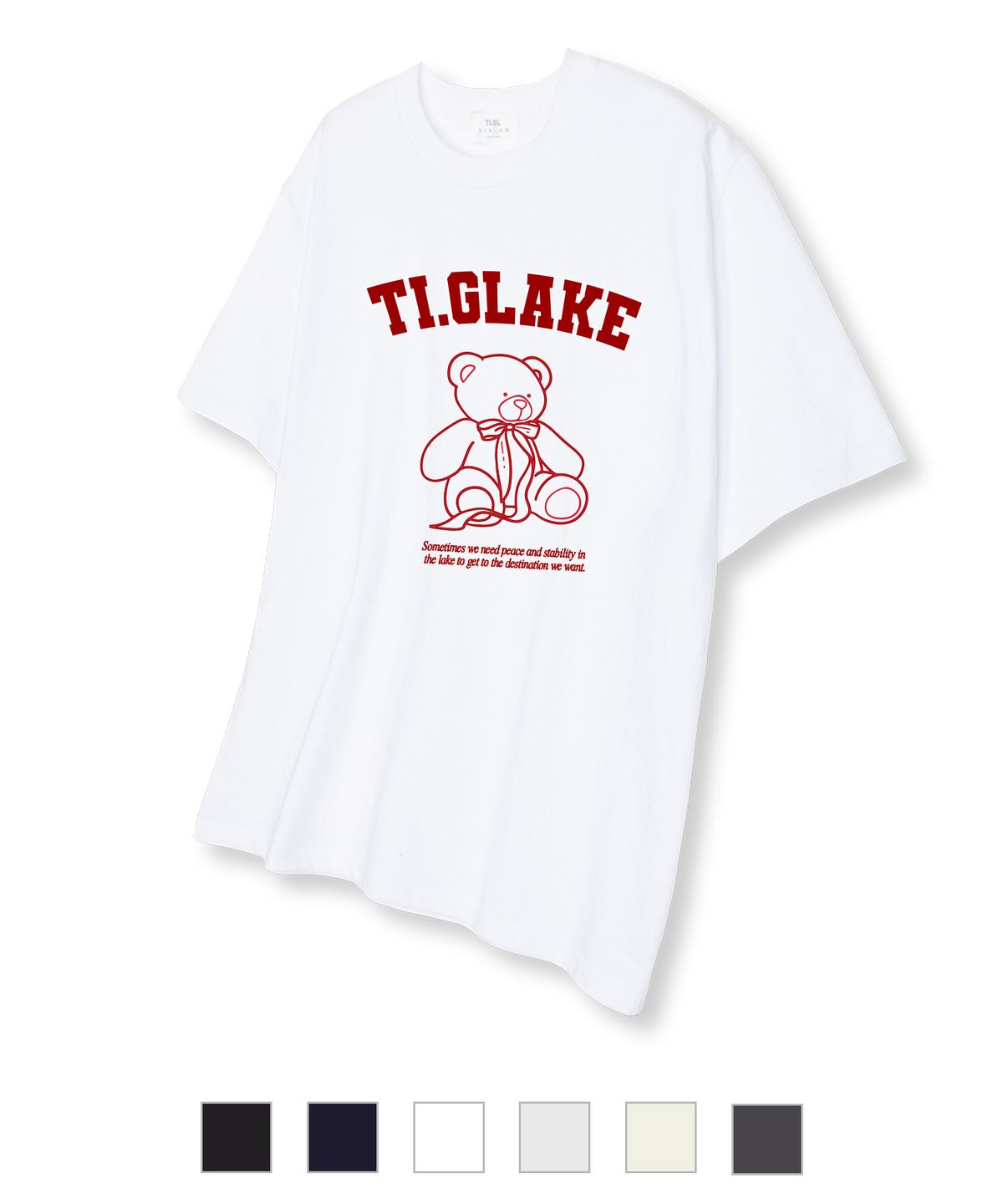 티글레이크(TI.GLAKE) 리본베어 반팔 티셔츠_6color