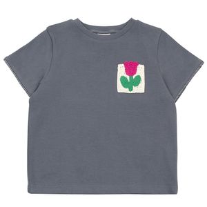 BZ22TS04CG 그레이 뜨개포켓 포인트 티셔츠