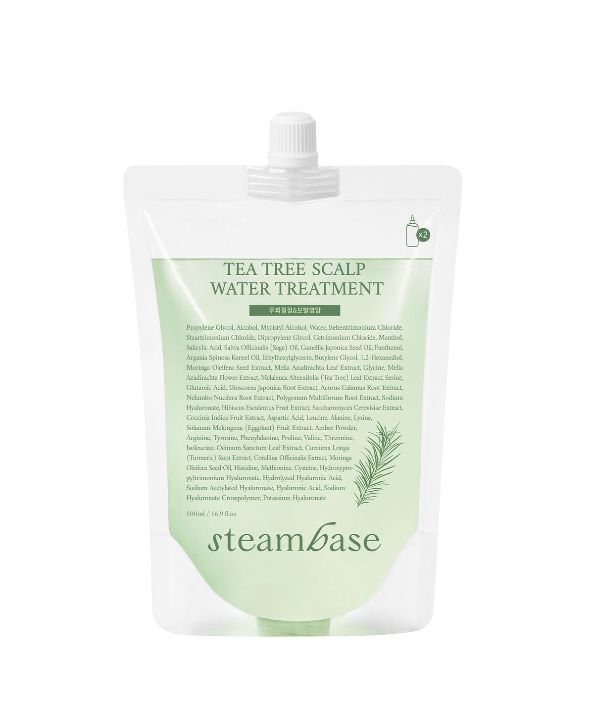 스팀베이스(STEAMBASE) 지성두피 올인원 티트리 트리트먼트 리필 500ml(터메릭 50ml 증정)