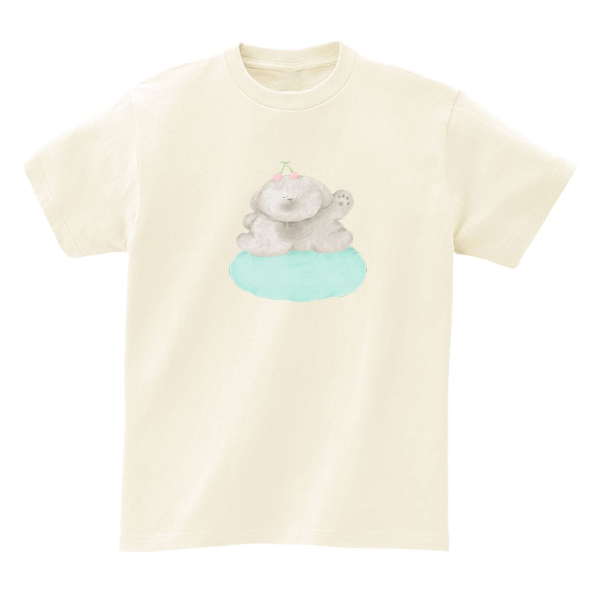 어썸어스(AWESOMEUS) Pink cherry puppy T-SHIRTS_4COLOR