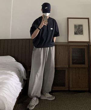 YEI Patch 1/2 Tee 네이비