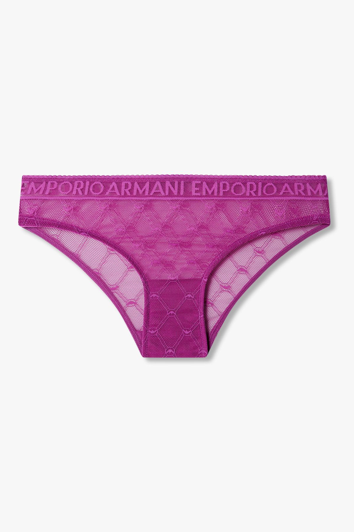 엠포리오 아르마니 언더웨어(EMPORIO ARMANI UNDERWEAR) 여성 다이아 패턴 메쉬 브리프 _퍼플 0825111505
