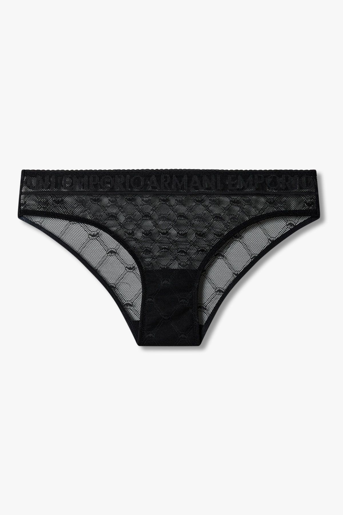 엠포리오 아르마니 언더웨어(EMPORIO ARMANI UNDERWEAR) 여성 다이아 패턴 메쉬 브리프 _블랙 0825111506