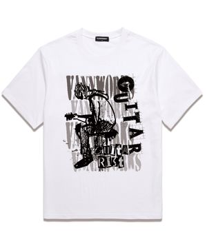 GUITAR 오버핏 반팔 티셔츠 (VS0120) 화이트