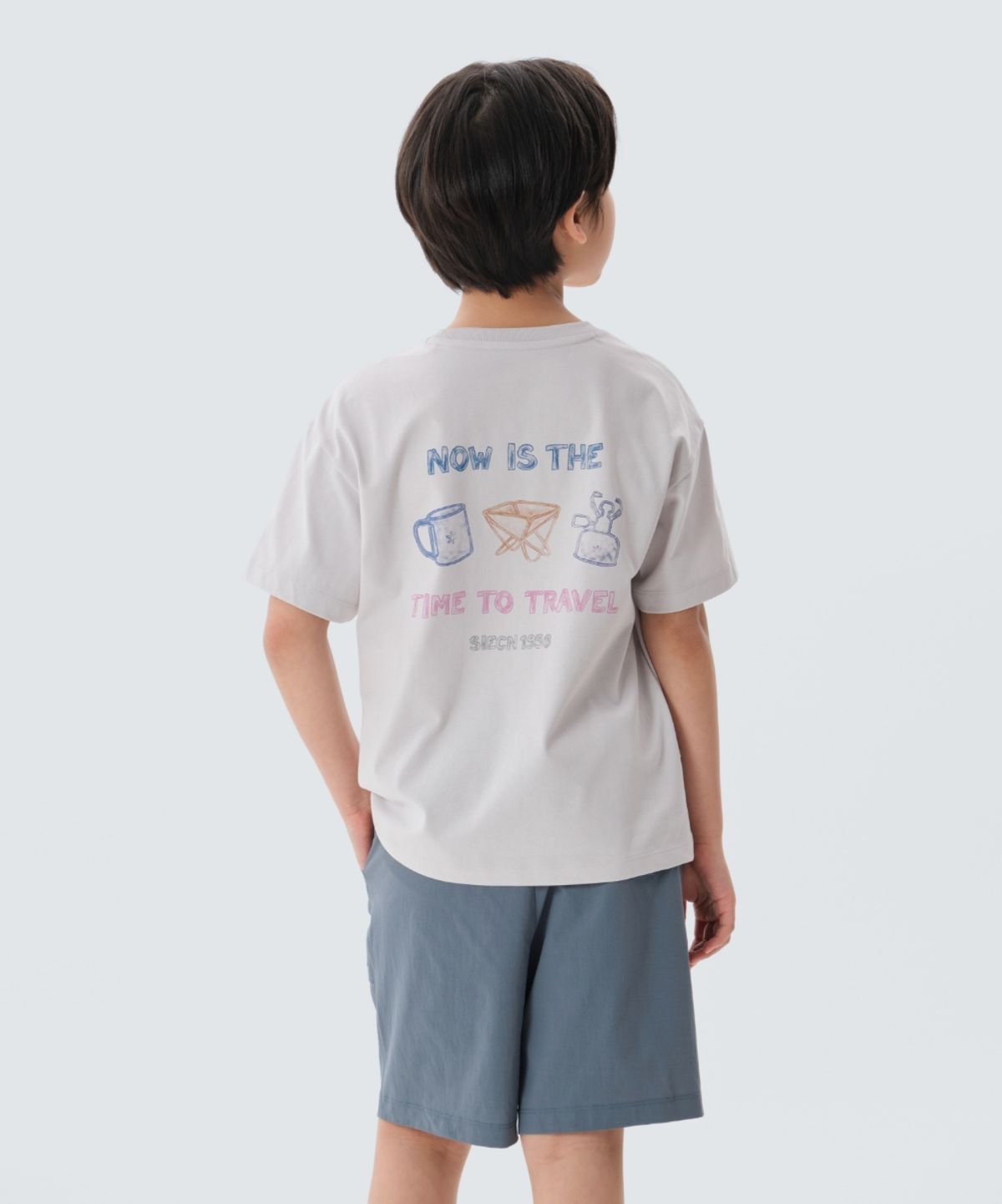 스노우피크 어패럴 키즈(SNOWPEAK APPAREL KIDS) 키즈 에어로쿨 기어 반팔 티셔츠 (S25MKFTS95) Ice Gray