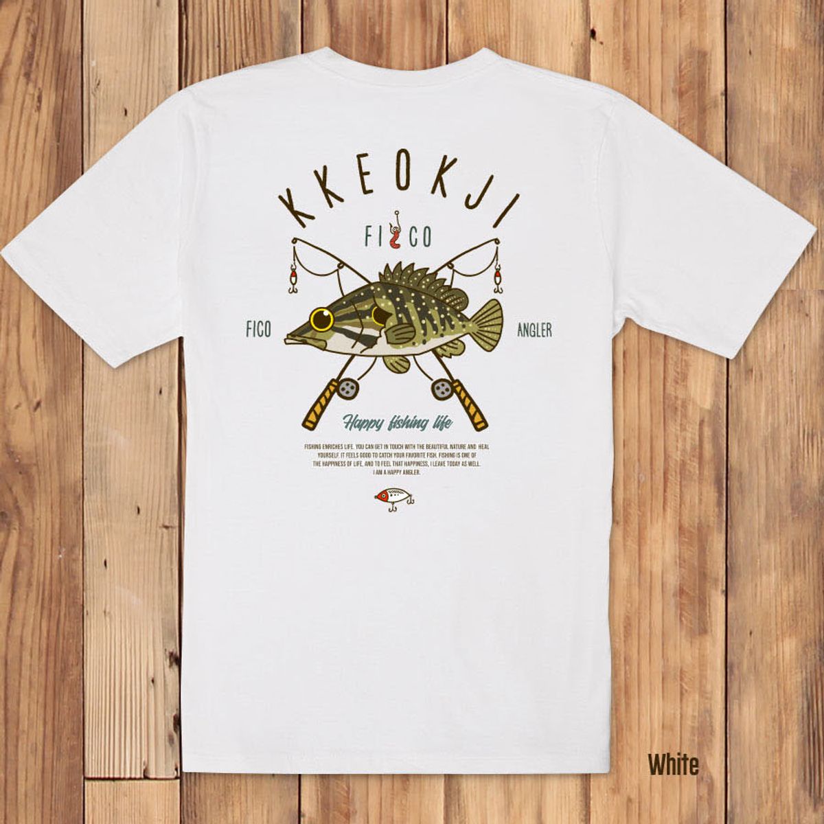돌돌(DOLDOL) FICO_tshirts-252 피코앵글러 낚시 브랜드 꺽지 디자인 티셔츠 반팔티