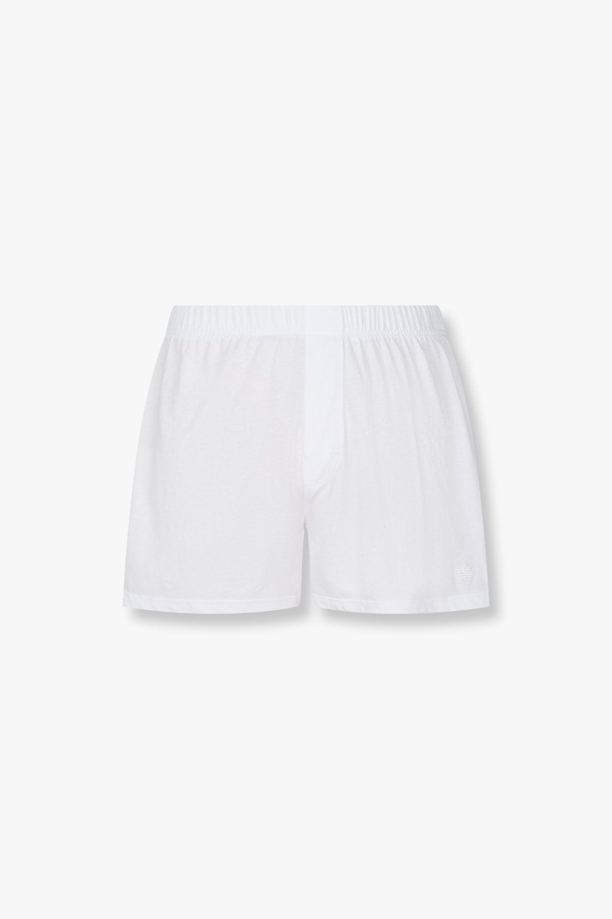 엠포리오 아르마니 언더웨어(EMPORIO ARMANI UNDERWEAR) 남성 이글 로고 자수 코튼 트렁크 _화이트 0815112097