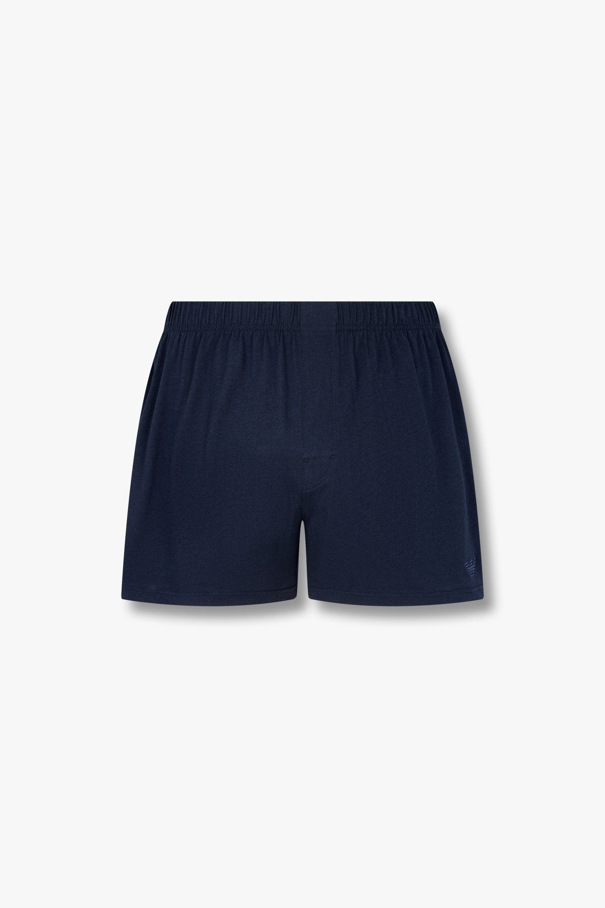 엠포리오 아르마니 언더웨어(EMPORIO ARMANI UNDERWEAR) 남성 이글 로고 자수 코튼 트렁크 _다크 블루 0815112098