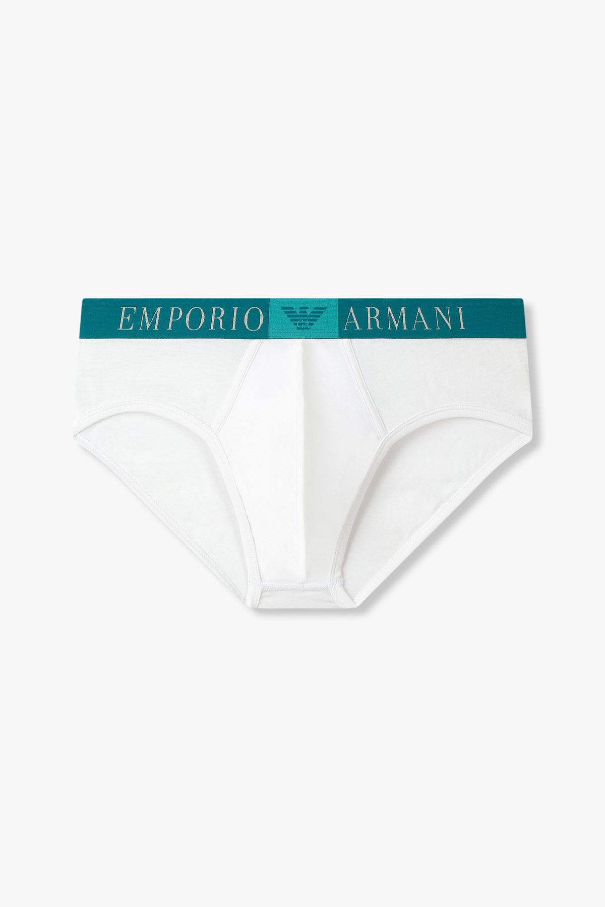 엠포리오 아르마니 언더웨어(EMPORIO ARMANI UNDERWEAR) 남성 스퀘어 이글 밴딩 코튼 브리프 _화이트 0815111006
