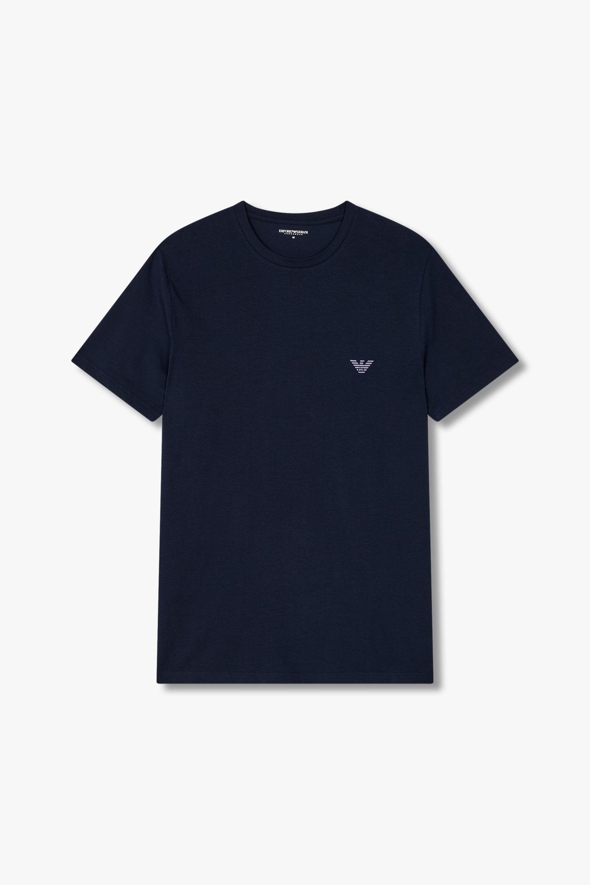 엠포리오 아르마니 언더웨어(EMPORIO ARMANI UNDERWEAR) 남성 이글 로고 소프트 라운지 티셔츠 _다크 블루 0815134001