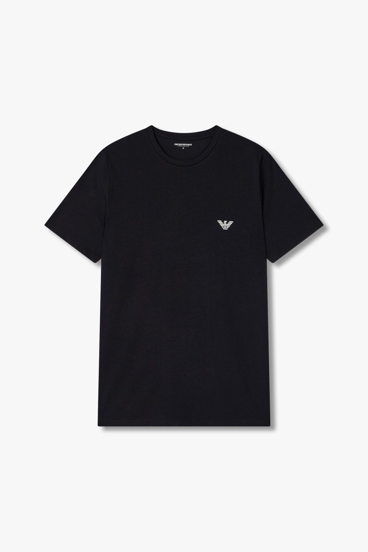 엠포리오 아르마니 언더웨어(EMPORIO ARMANI UNDERWEAR) 남성 이글 로고 소프트 라운지 티셔츠 _블랙 0815134002