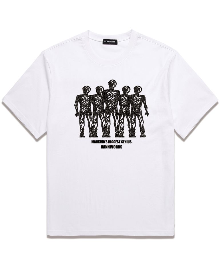 MANKIND 오버핏 반팔 티셔츠 (VS0121) 화이트