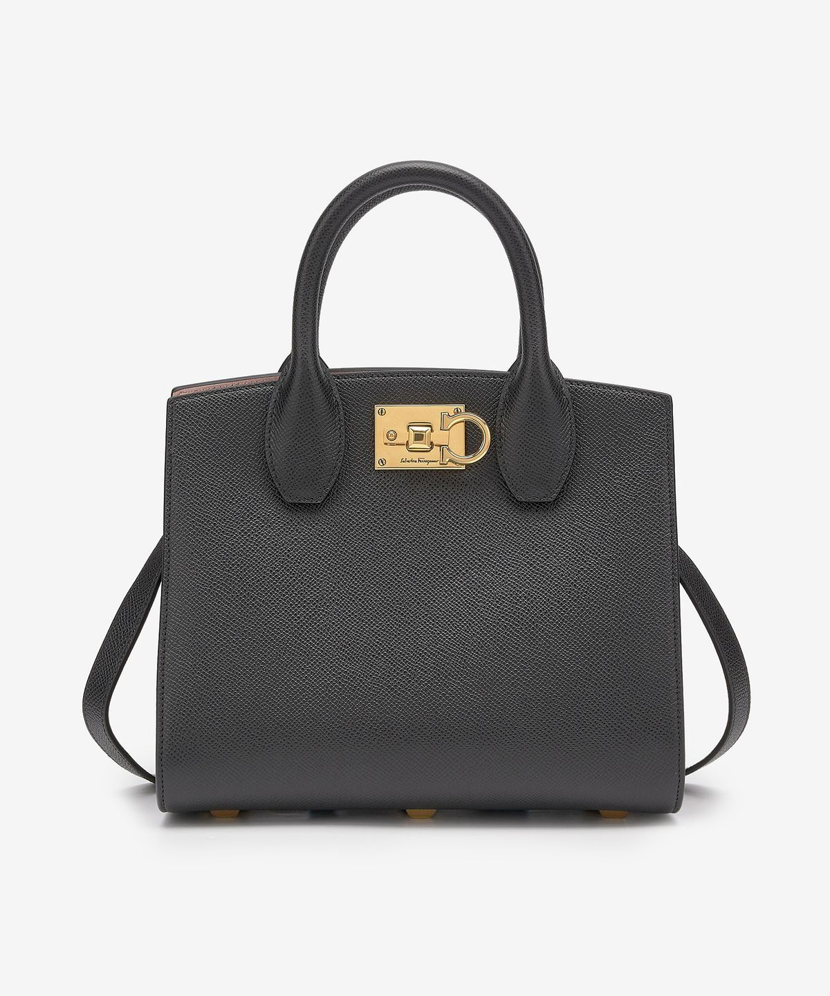 ■FERRAGAMO■ Small Studio Box Tote Bag Black Bong Bong 2114 MUSINSA | SALVATORE FERRAGAMO Small Studio Box Tote Bag