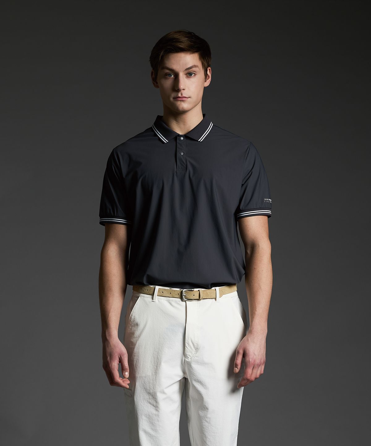 크루멤버스온리(CREW MEMBERS ONLY) FIELD BASIC POLO CHARCOAL