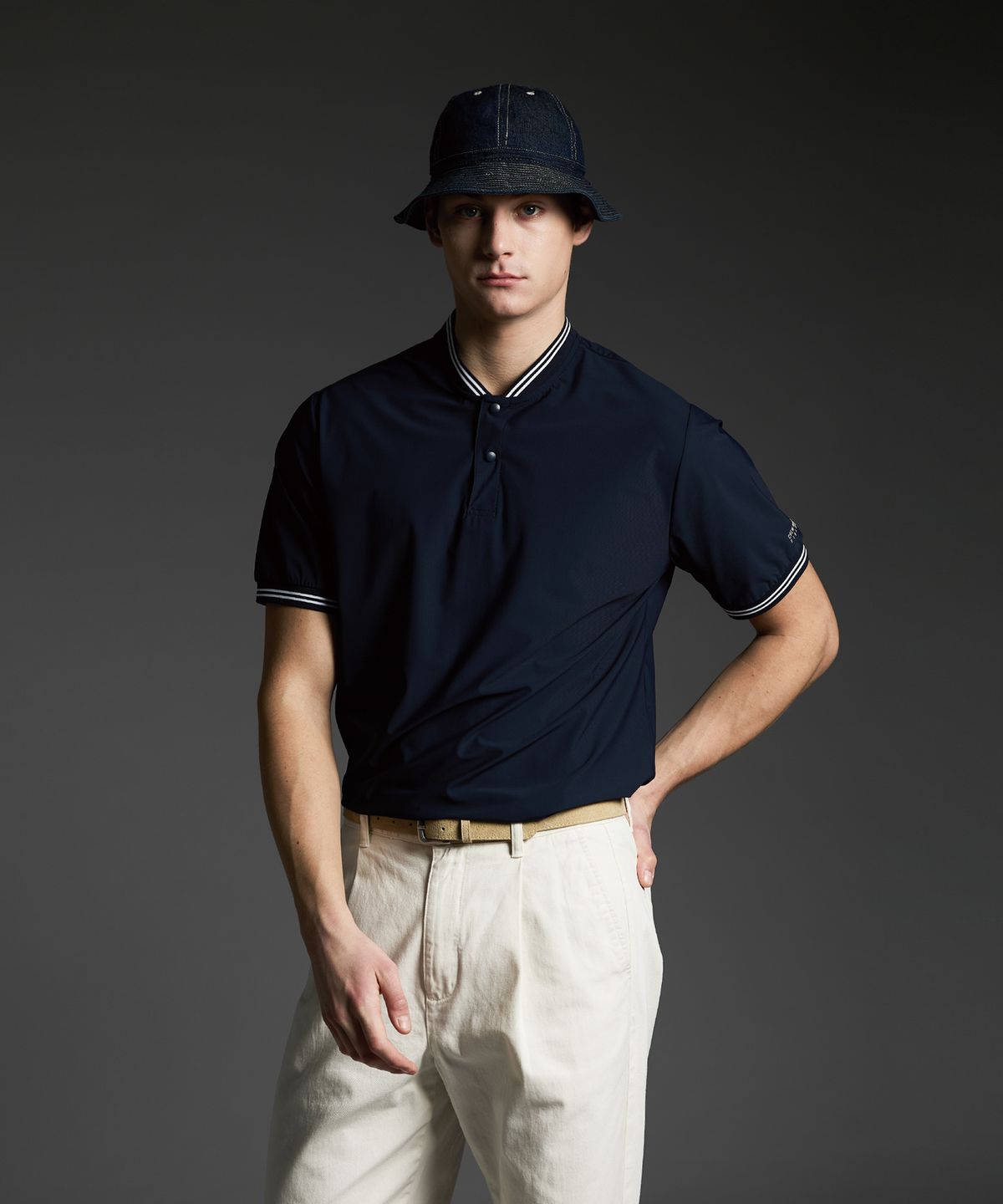 크루멤버스온리(CREW MEMBERS ONLY) FIELD ROUND POLO NAVY